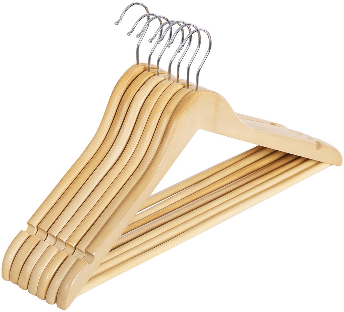 Hoppa! - Kleerhangers - 20 st - Hout - Bruin