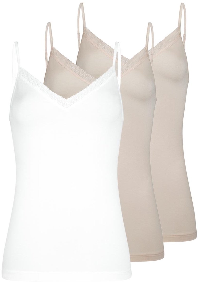 Mey Dames spaghettitop 3 pack Modal Lace