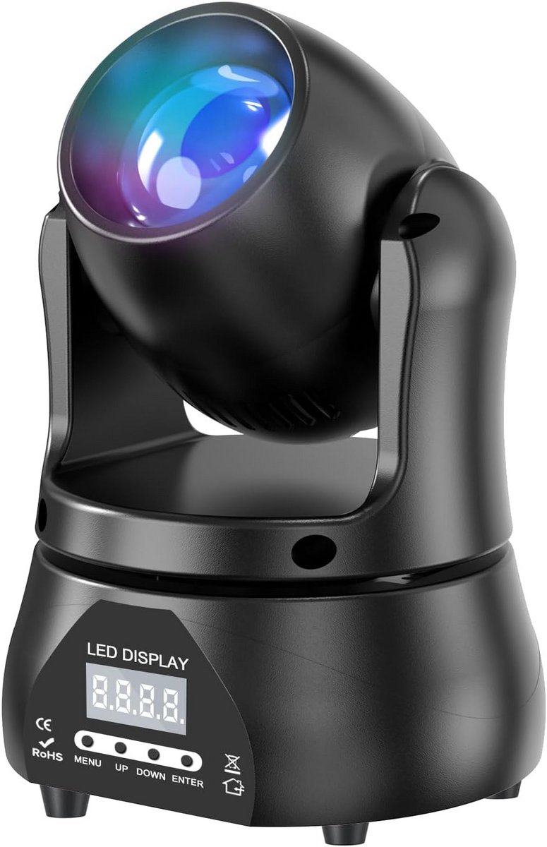 Mini Moving Head - Partylicht Beam - Feest Verlichting - RGBW LED Effect - Compact Formaat