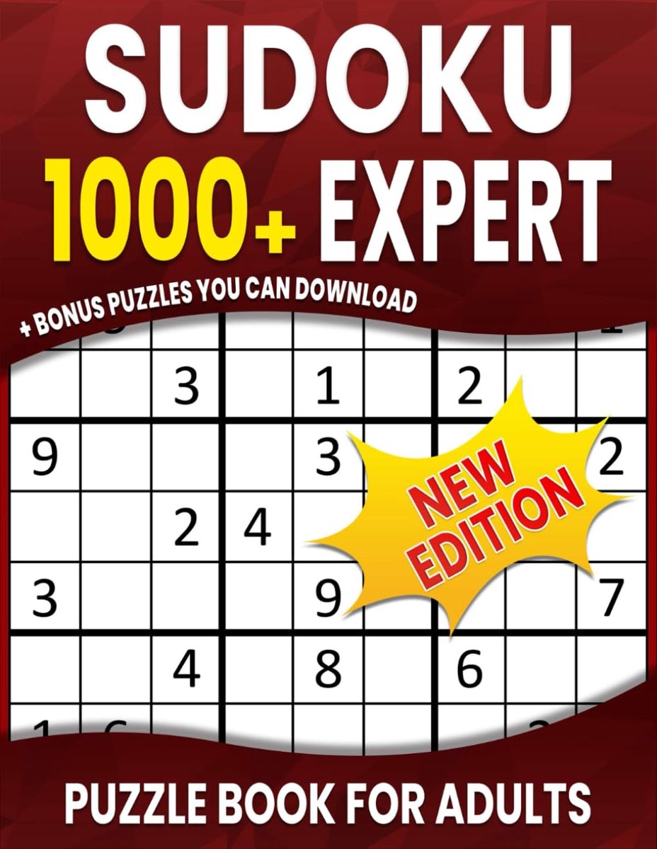 Sudoku Puzzelboek - Hersenkrakers - Mentale Training - 1000+ Expert Puzzels - A4 Formaat