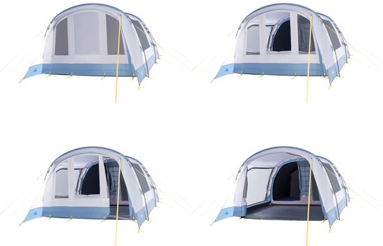 NOMAD® Dogon 320 LW Familietent - Lichtgewicht tunneltent - 4 personen - Ruime leefruimte - Verduistend binnendoentent - Goede Ventilatie - Grijs van Merkloos — afbeelding 5