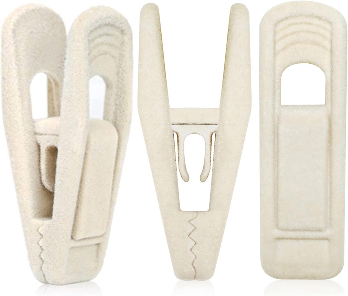 Hanger Clips - Antislip Clips - Kleding Organiseren - Gladde Afwerking - 80 Stuks - Beige