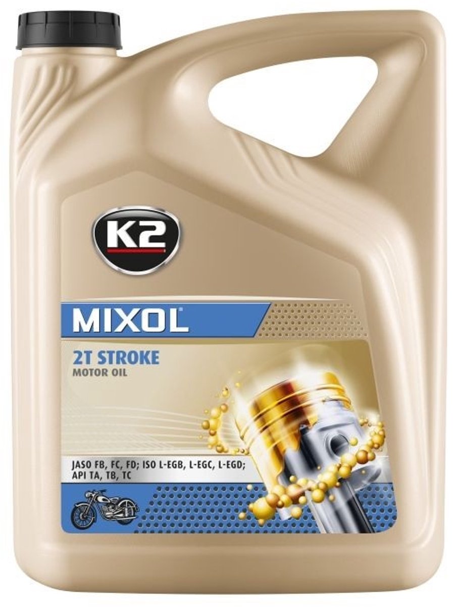 2 takt motorolie mixol - tweetaktmotoren olie - minerale olie - motoroil - k2