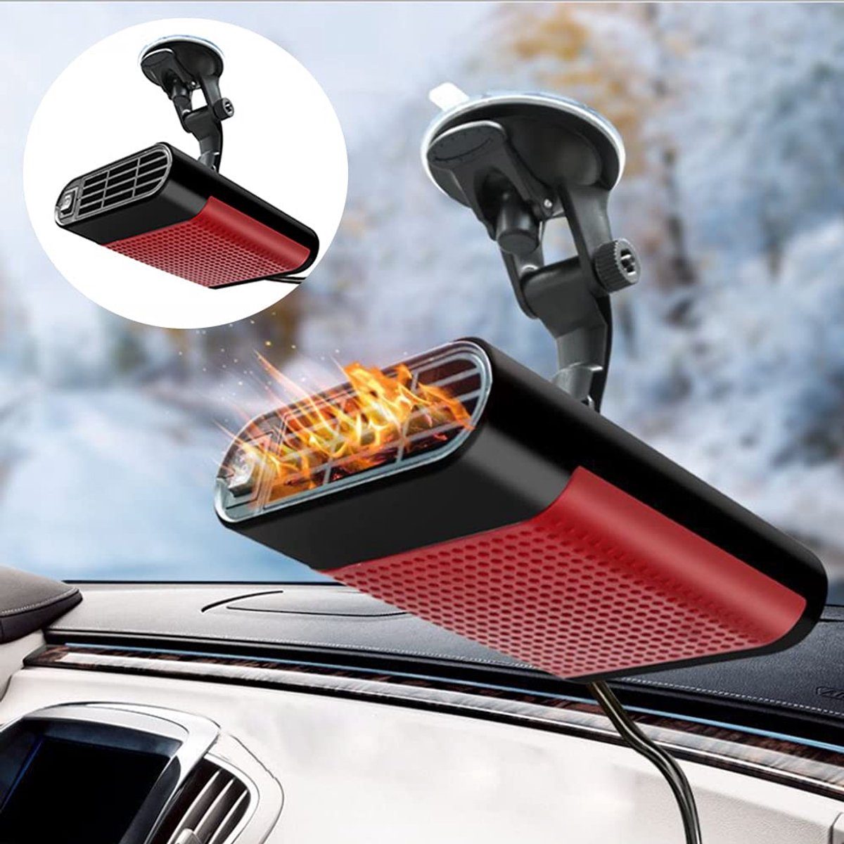 Auto Ventilator Heater - Auto Ontdooier - Voorruit Ontdooien - 360 Graden Draaibaar - 12 V