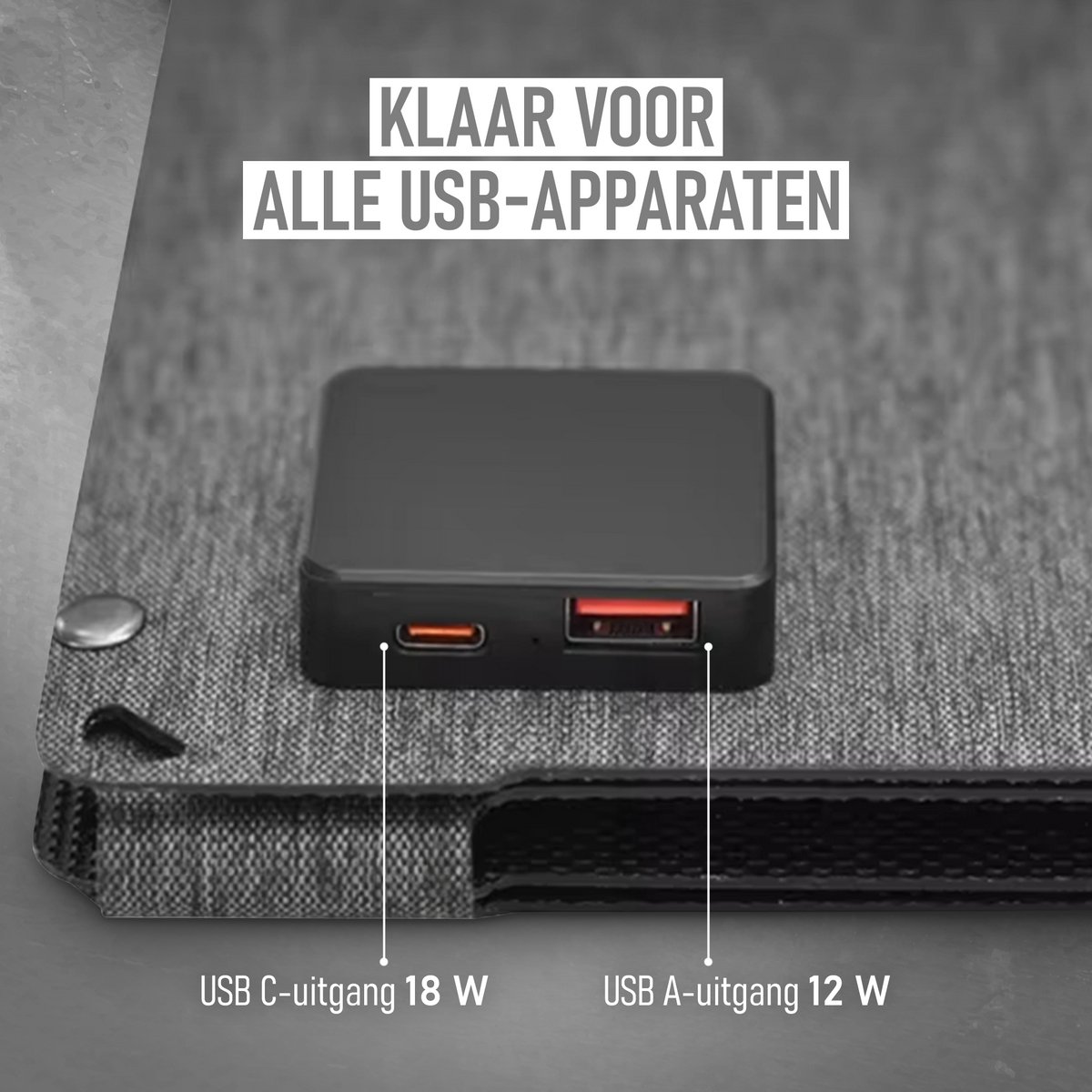 Tech Essentials 30W Draagbaar Opvouwbaar Zonnepaneel - USB & DC Output - Draagbaar - Mini - Outdoor Solar Charger voor Smartphone - Lichtgewicht - Compact — cadeau in Sport & Outdoor - foto 7