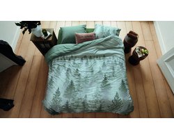 Rivièra Maison Foggy Forest dekbedovertrek - Lits-Jumeaux - 240 x 200/220 cm - Groen
