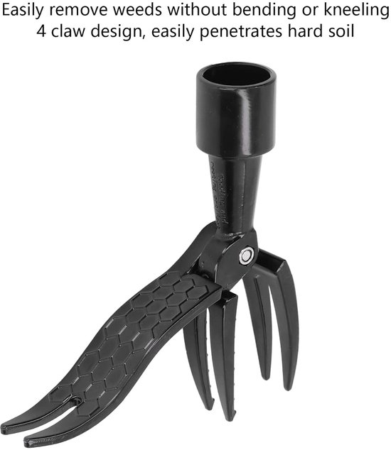 Staande Onkruidtrekker - Wied Gereedschap - Onkruid Verwijderen - Handsfree Werken - Aluminium Legering - Zwart van Merkloos	 — afbeelding 5