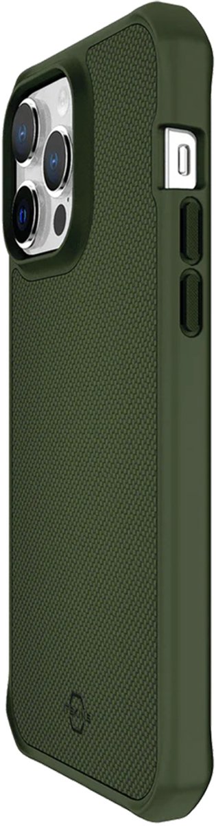 Itskins, Ballistisch nylon R-versterkt Geschikt voor Apple iPhone 14 Pro-hoesje, Groen