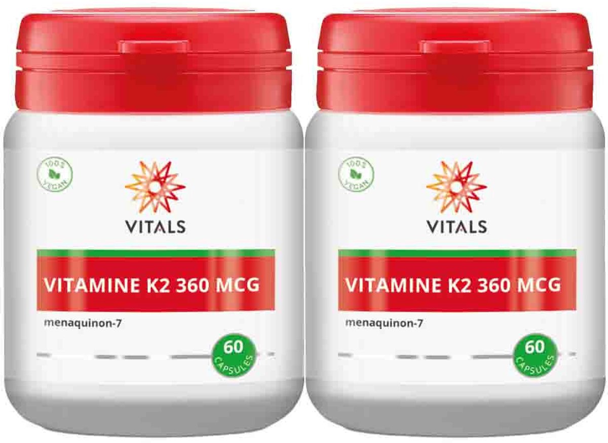 Vitals - Vitamine K2 360mcg - 2 x 60 capsules - Voordeelverpakking