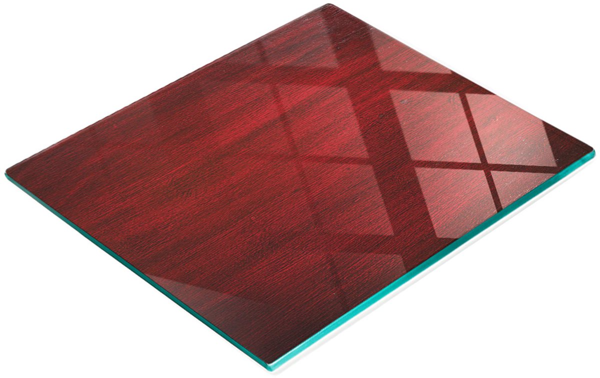 Keukenplank van gehard glas met decoratieve afbeeldingen, rood, 60x52 cm