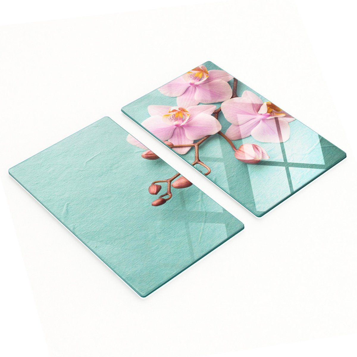 Multifunctionele decoratieve glazen snijplanken voor de keuken, orchidee, 2x30x52 cm