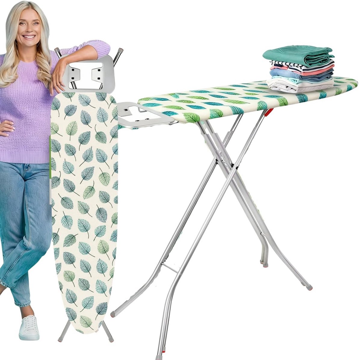 Robuuste Strijkplank 114 x 34 cm met Antislip Voeten - Extra Stabiel