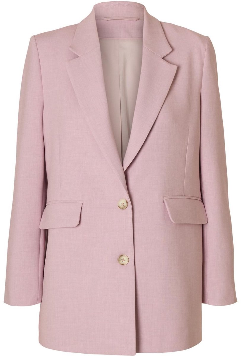 SLW Rita LS Relaxed Blazer Bleached Mauve Roze