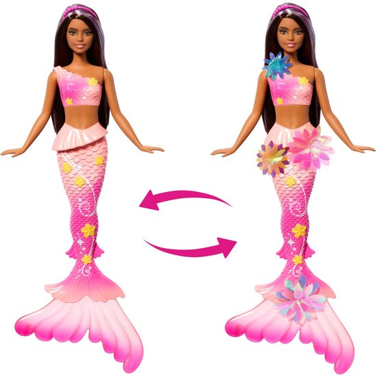 Mattel Barbie Brunette Zeemeermin Bloesems-pop Roze van Mattel — afbeelding 2