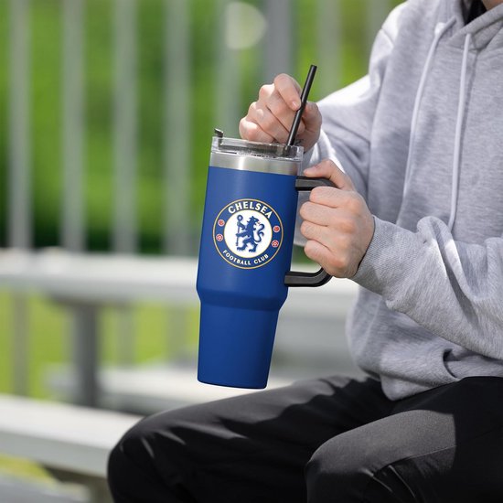 Grote Blauwe Chelsea FC Drinkbeker 1.1L voor Onderweg — afbeelding 2