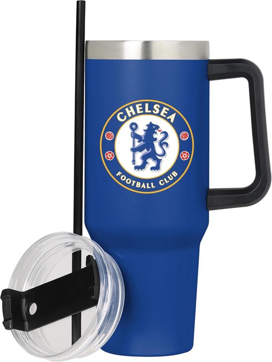 Grote Blauwe Chelsea FC Drinkbeker 1.1L voor Onderweg — afbeelding 5