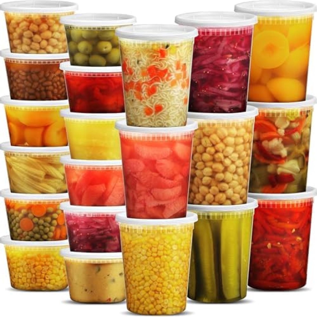PromoHome Voedselbewaarbakjes Set - 48 Stuks Luchtdichte Containers