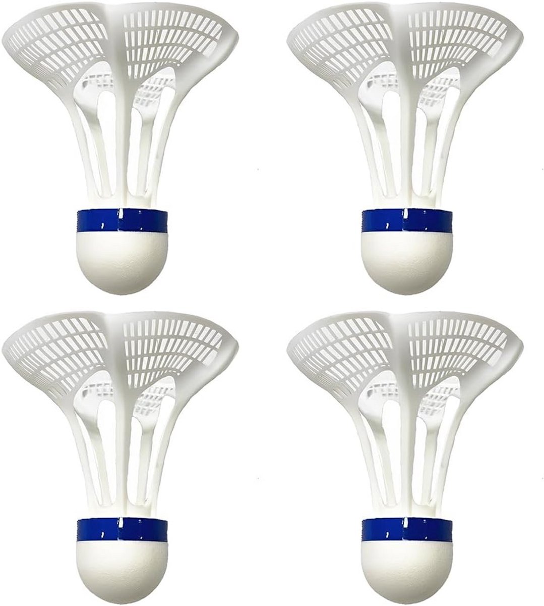 Set van 4 Windbestendige Badminton Shuttles voor Training en Spel