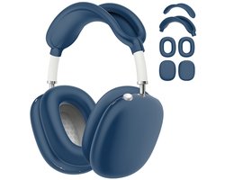 Shieldcase Beschermset geschikt voor Apple Airpods Max 1/2 - Siliconen covers / bescherming - 4 delige set - Hoofdband cover - Oorkap Beschermers & Reishoes - 4 in 1 set - Donkerblauw