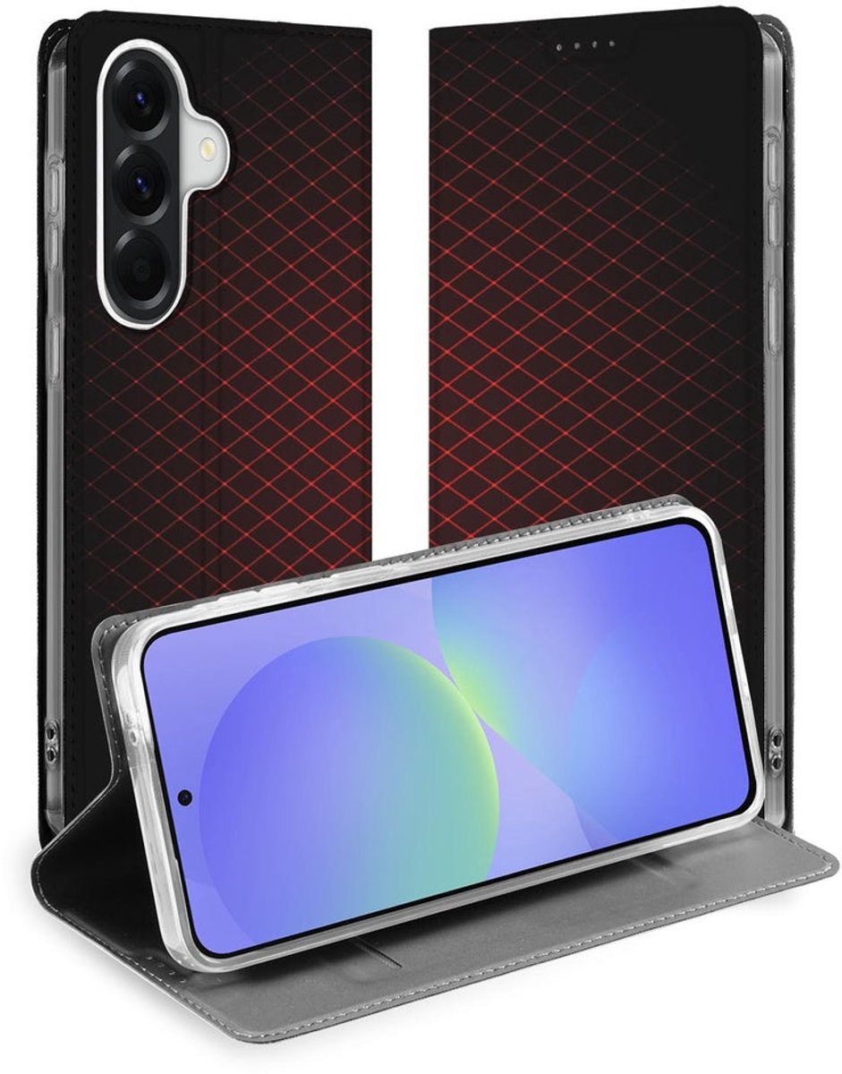 Standcase Hoesje voor Bookcase Samsung Galaxy A37 Geruit Rood