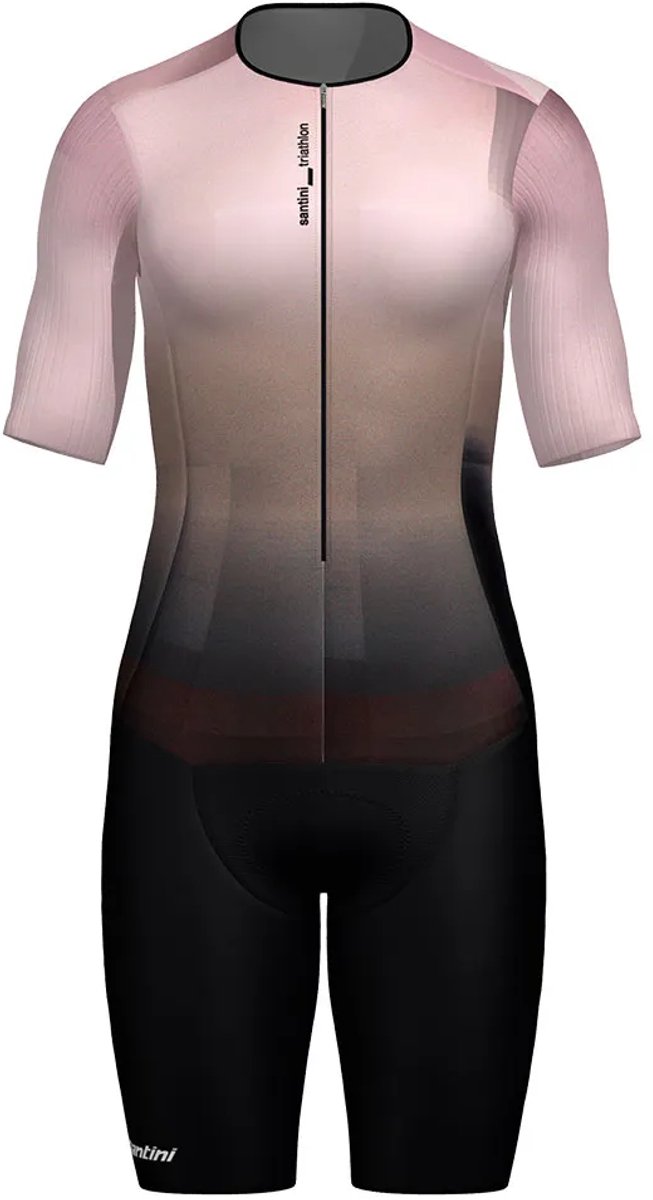 Santini Viper Korte Mouw Triatlonpak Roze 2XL Vrouw