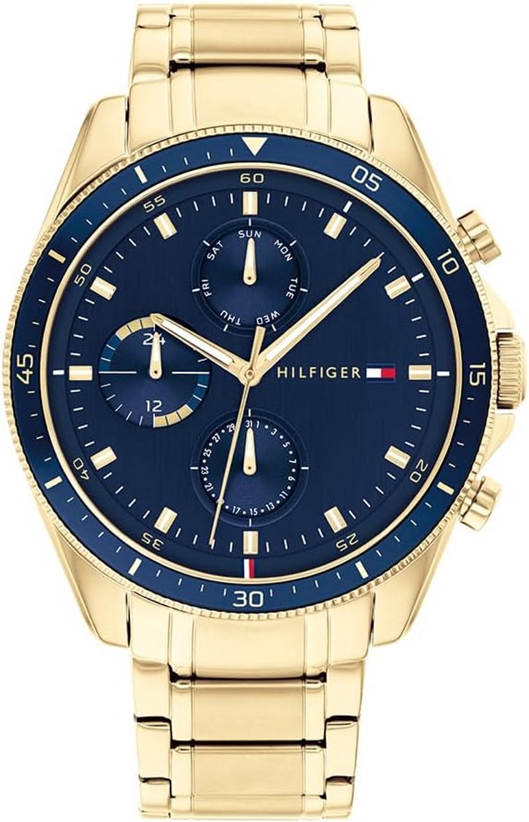 Analoog heren horloge met kwartswerk en roestvrijstalen band
