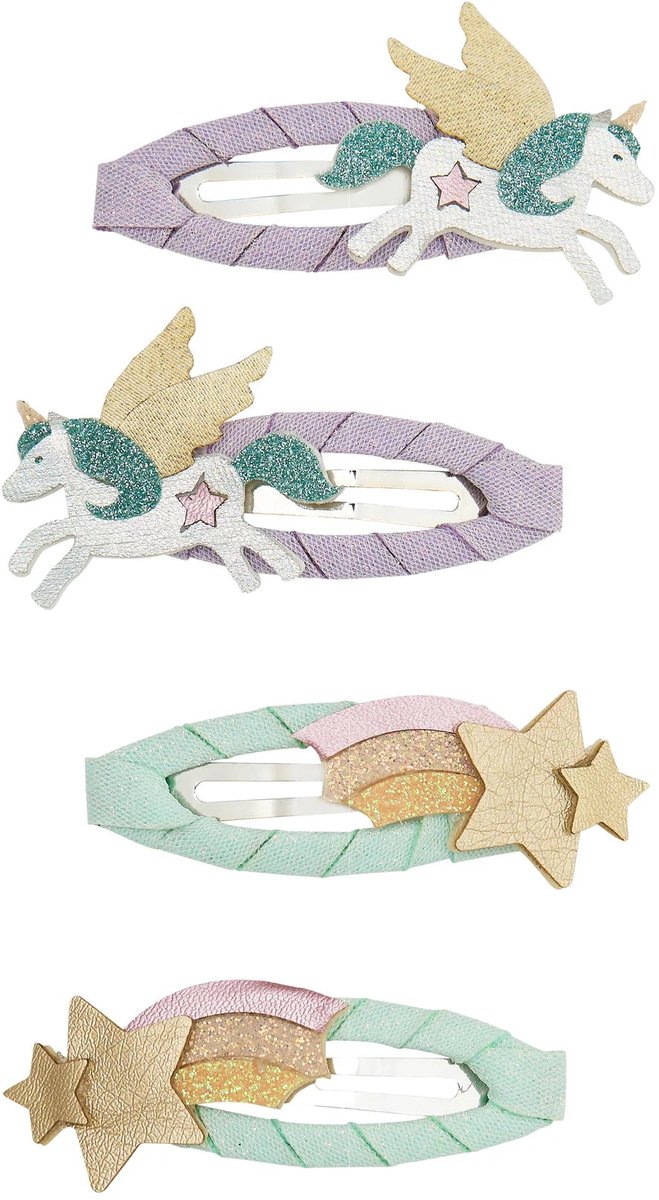 Mimi & Lula - 4-pack My Little Unicorn haarclipjes