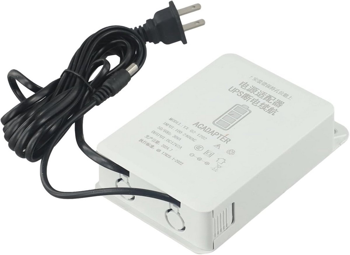 Onderbrekingsvrije Stroomadapter 12V 2A voor Router, Modem en Camera