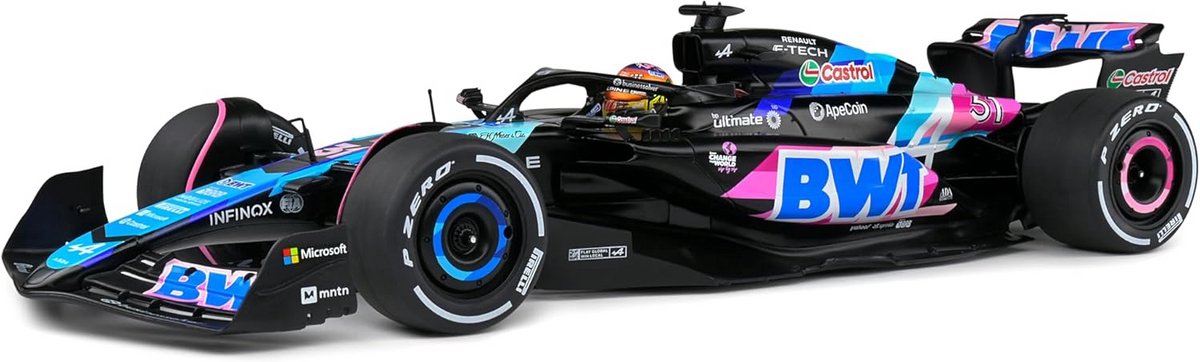 Modelauto F1 Racewagen 1:18 Blauw - Alpine A524 Miami GP 2024 Schaalgrootte