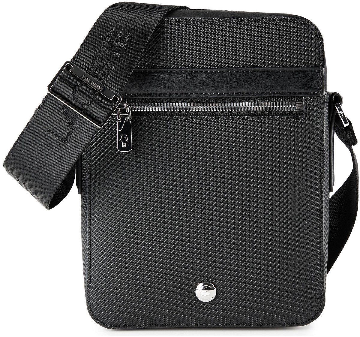 LACOSTE schoudertas Vertical Camera Bag Noir zwart