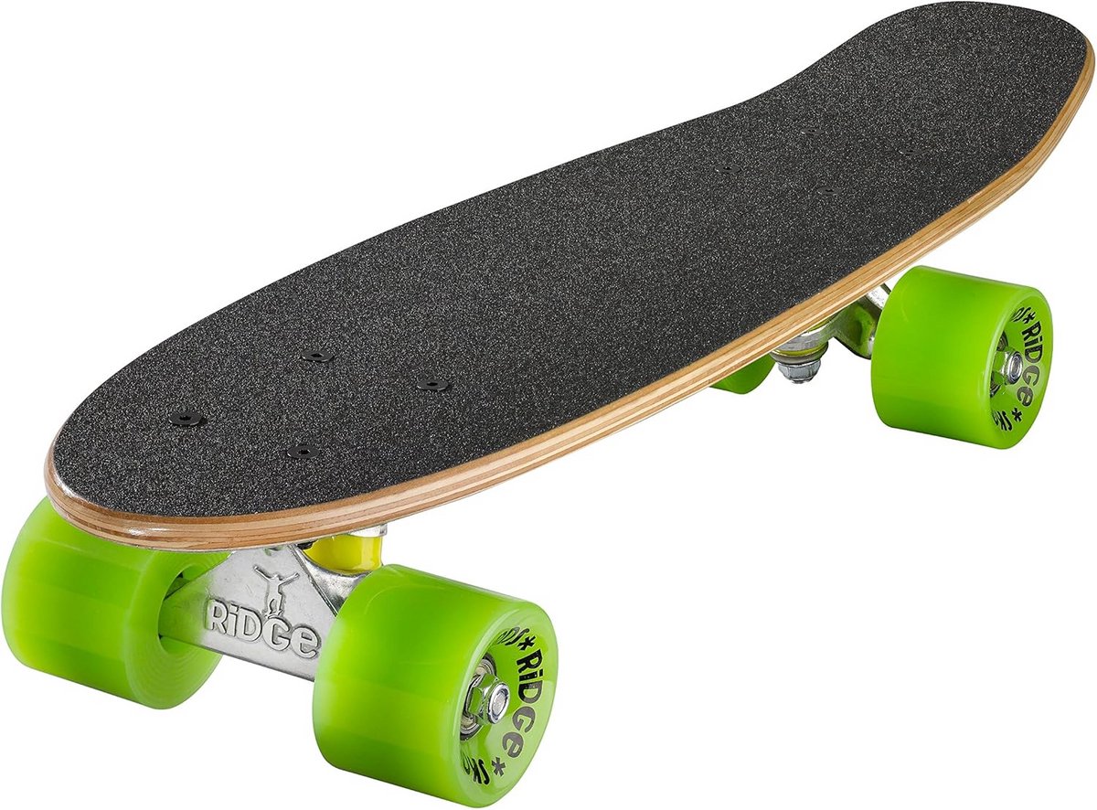 Mini Cruiser Skateboard 55cm Houten Compleet Zachte Wielen & Top Grip Bruin