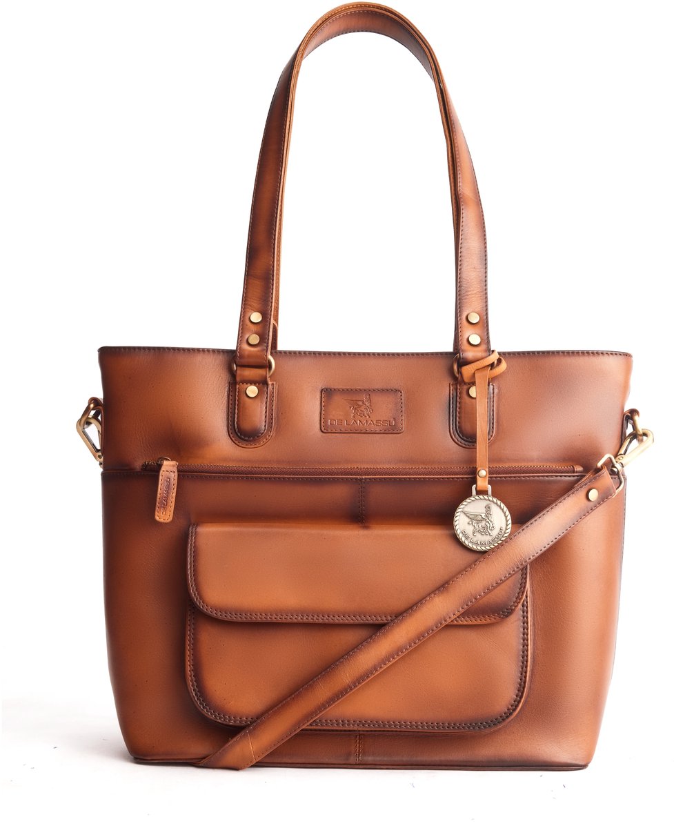 DE LAMASSU® (Isabella) Leren Schoudertas Dames – Echt Leer – Elegant & Ruim – Met Schouderband – Luxe Geschenkverpakking