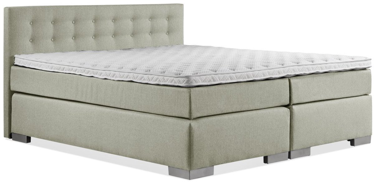 Boxspring Zen - 180x190 - Incl. Geknoopt hoofdbord - Groen