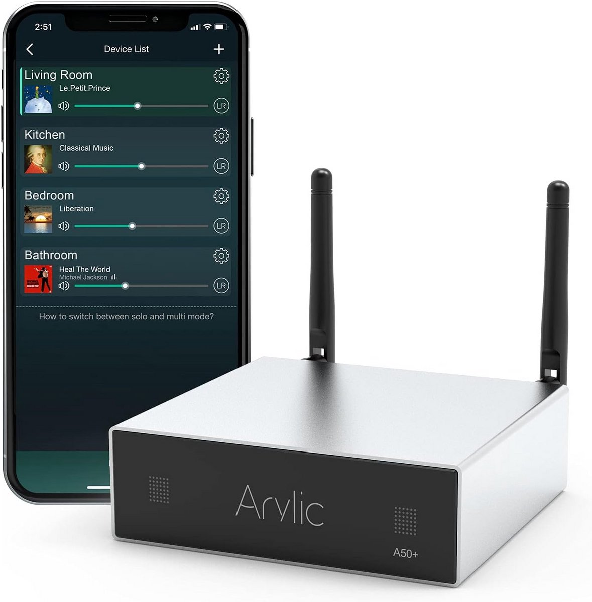 WiFi Bluetooth Stereo Versterker met Airplay en Subwoofer Uitgang - Multi-Room Audio