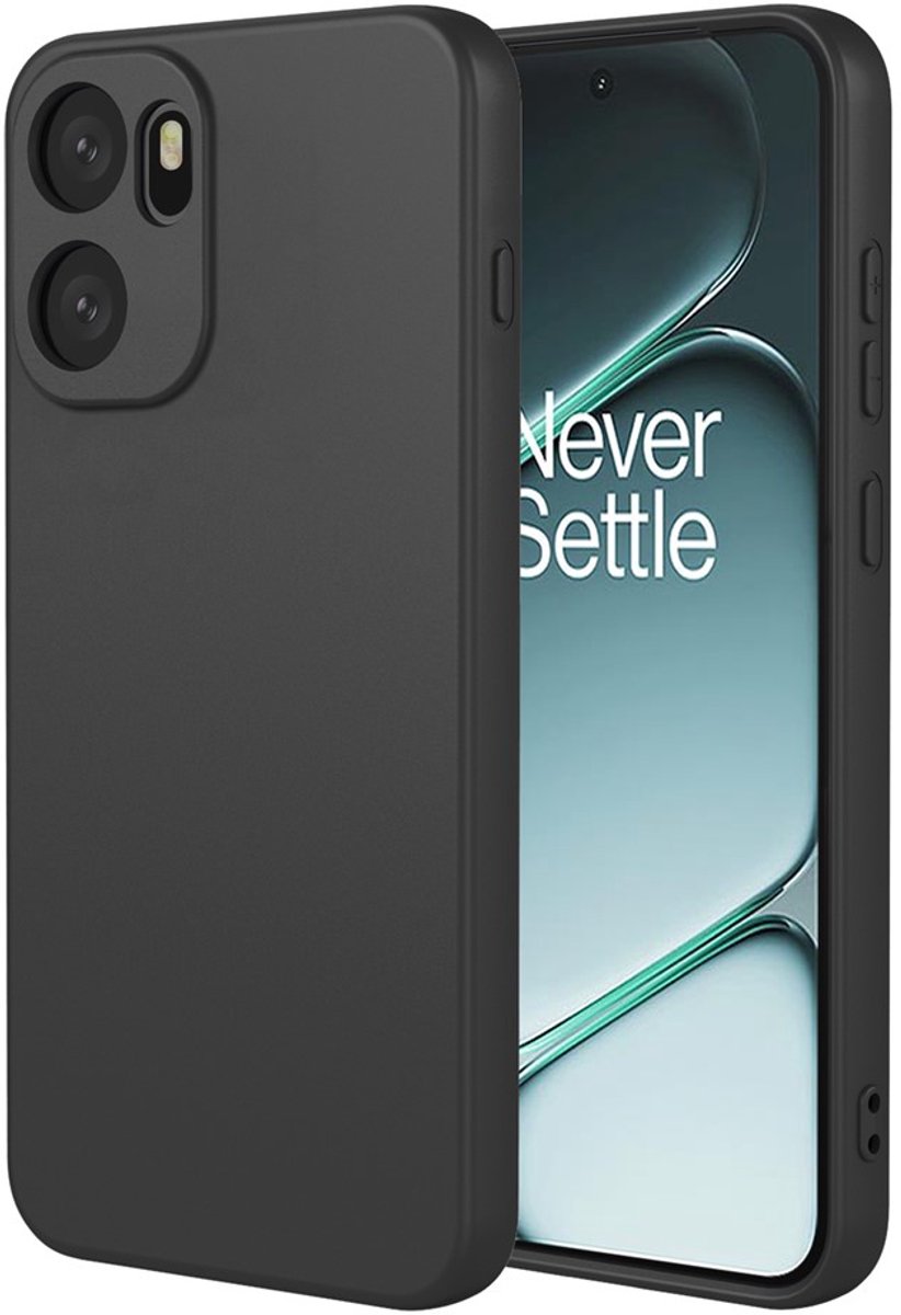 Hoesje geschikt voor OnePlus 15R - Phonesta Soft Silk Silicone Back Cover - Zwart