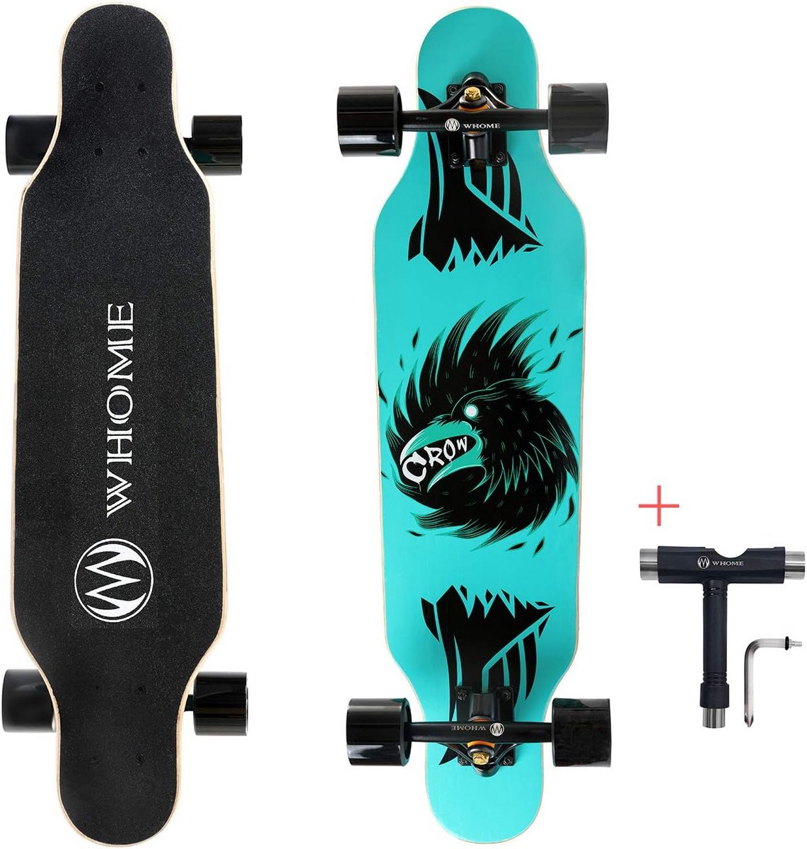 Longboard Skateboard 78,7 cm (31 Inch) Cruser Board voor Beginners en Gevorderden - Inclusief T-Tool