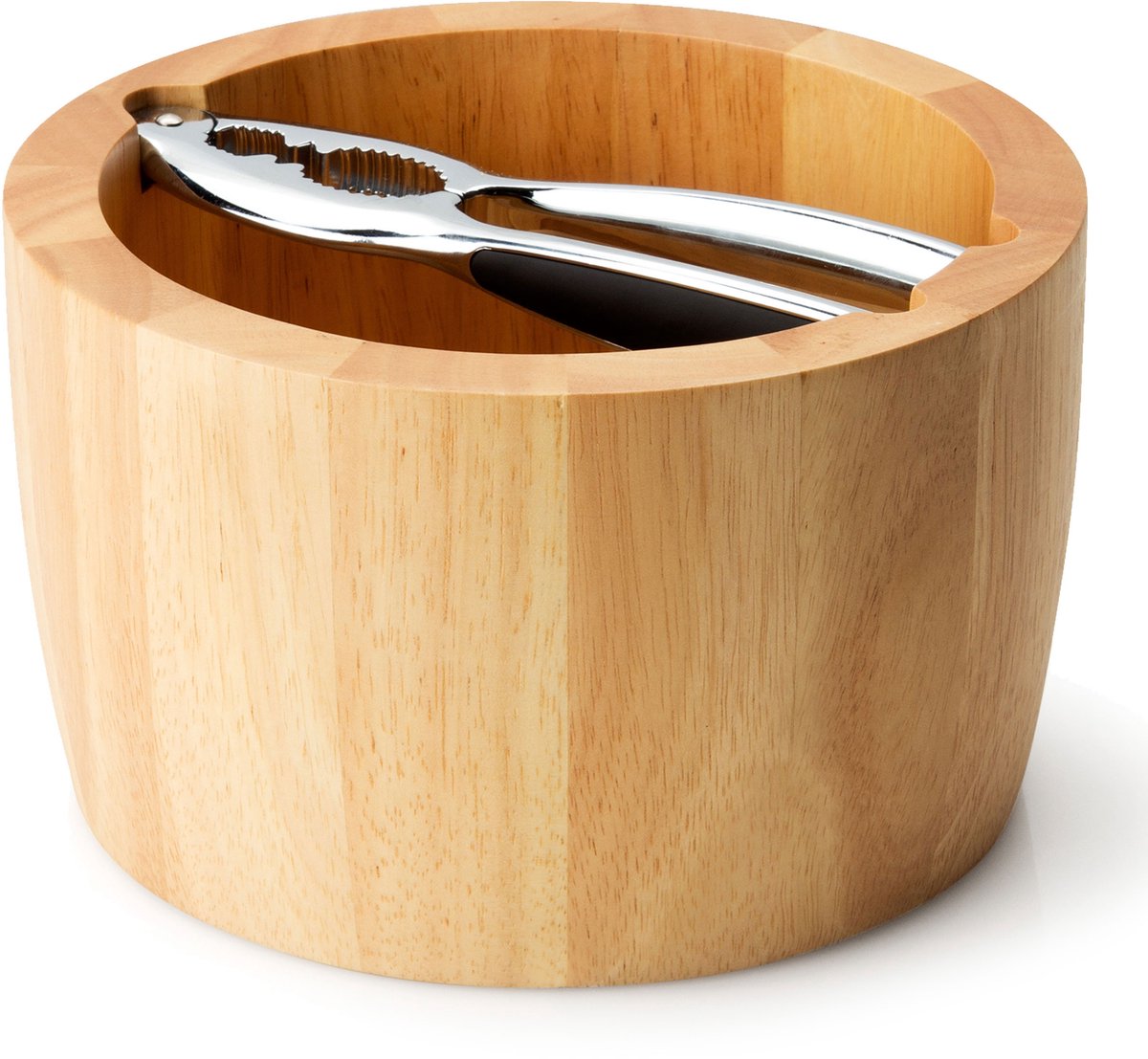Continenta 2-delige Notenkrakerset - Rubberhout - Rond - 9x11,5cm