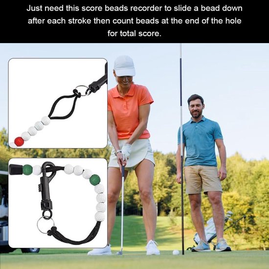 Golf score teller en slagteller set van 4, golf accessoires, golfgift voor golfliefhebbers van Merkloos — afbeelding 3