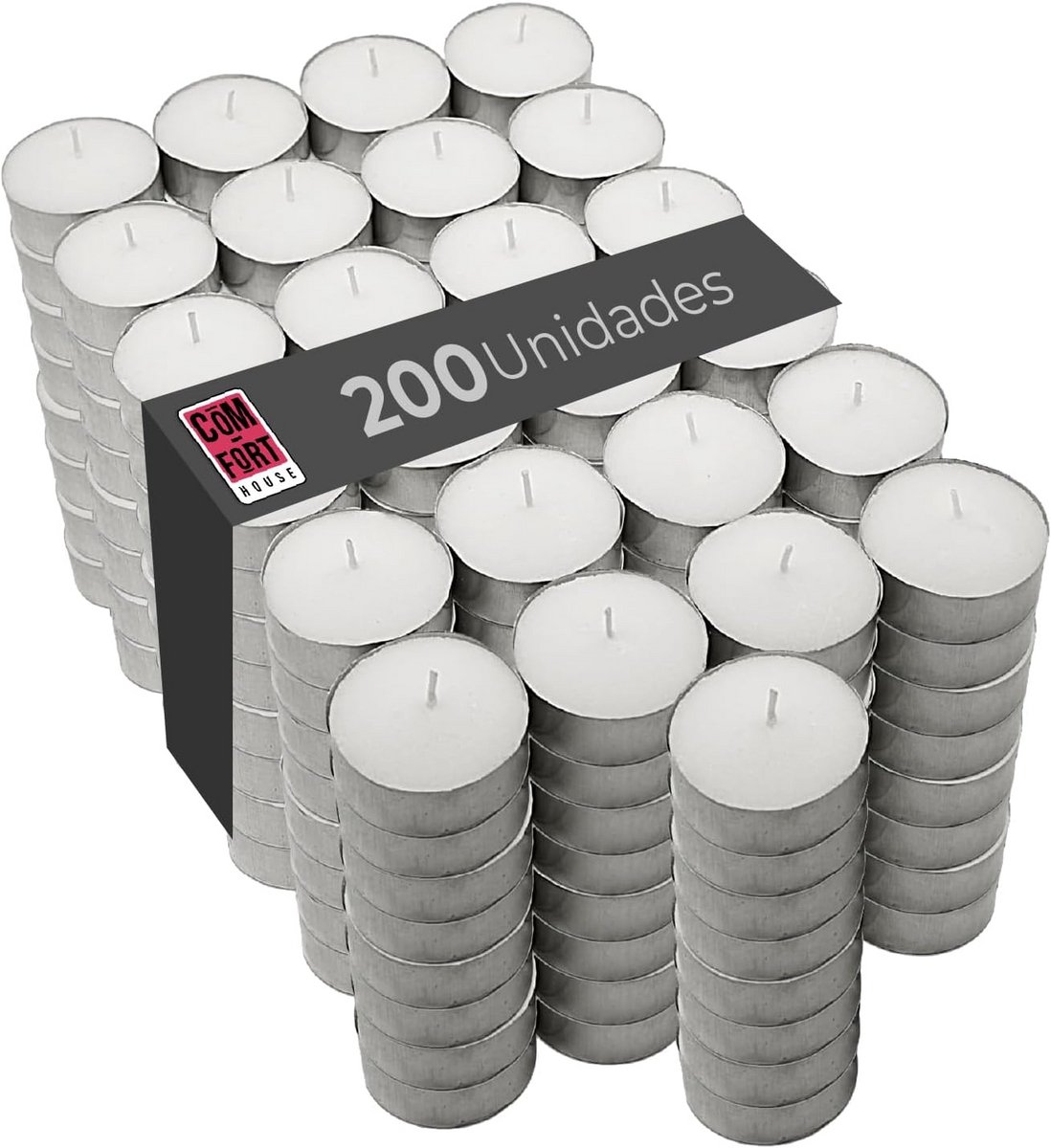 200 Witte Theelichtjes - Geurloos - 8 Uur Brandtijd - Decoratieve Kaarsen