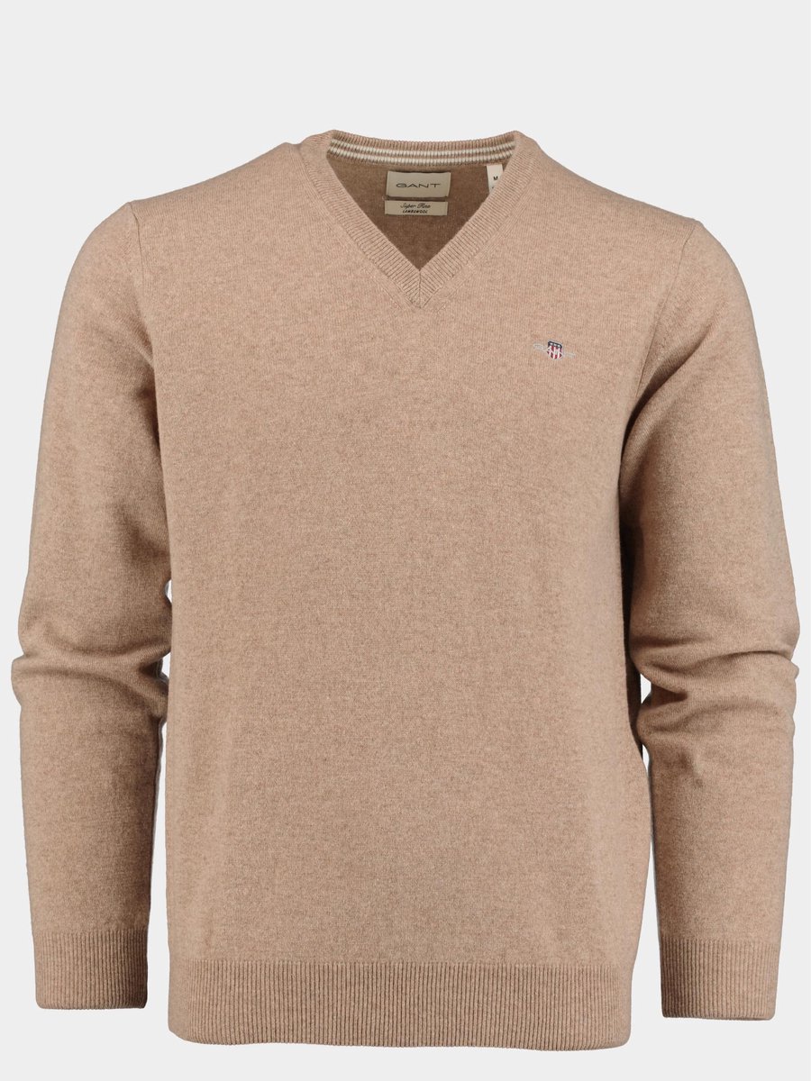 Gant Pullover Beige Superfine Lambswool V-Neck 87212/295