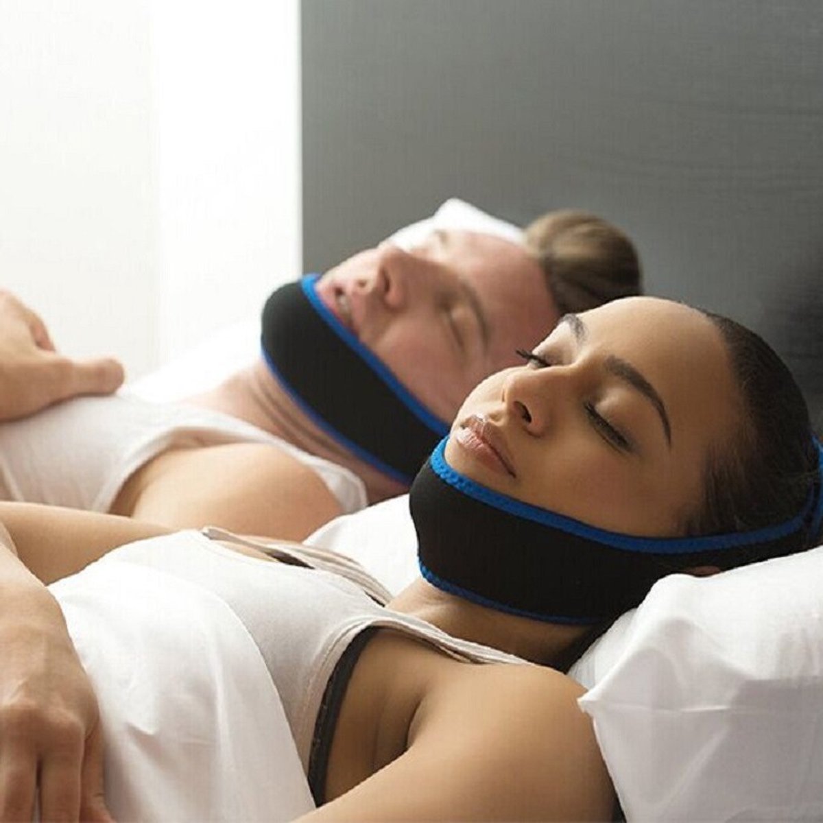 2 items Anti-Snurk Neopreen Slaapmasker - Verstelbare Kinband tegen Snurken en Apneu - Effectieve Oplossing voor een Rustige Nachtrust - Anti-Snurk Band, Snurkbeugel, Apneu Band
