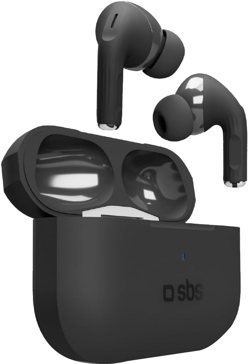 True Wireless In-Ear Oordopjes met Draadloos Opladen en Hall Schakelaar - Zwart
