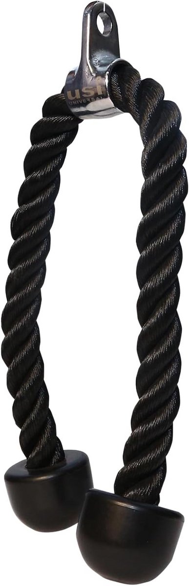 Kabelmachine Accessoires Set: Triceps Touw, Rechte Stang & Oefenbevestiging voor Thuissportschool