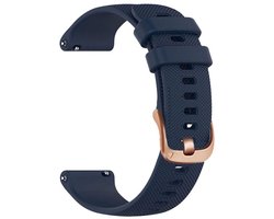 Siliconen bandje - geschikt voor Garmin Venu 2s / 3s / 4 (41mm) / Vivoactive 4s / Forerunner 255s / 265s - Huawei Watch GT 5 Pro - 42mm / GT 6 / GT 5 / GT 4 - 41mm - donkerblauw