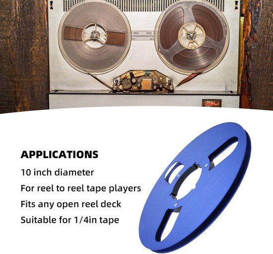 10,5 Inch Open Reel Audio Takeup Reel, Legering Tape Reel Opname 3 Gaten Nab (BLAUW) van Farmer Queen — afbeelding 3