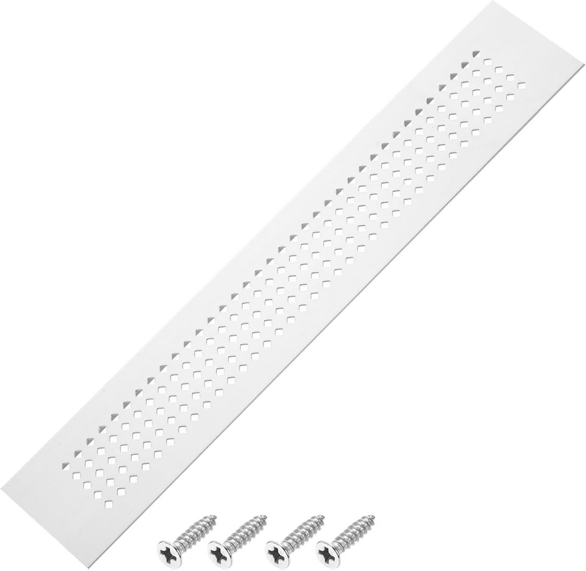 Ventilatierooster Aluminium 35.5x5.5 cm voor Kast, Raam of Deur - Zilver