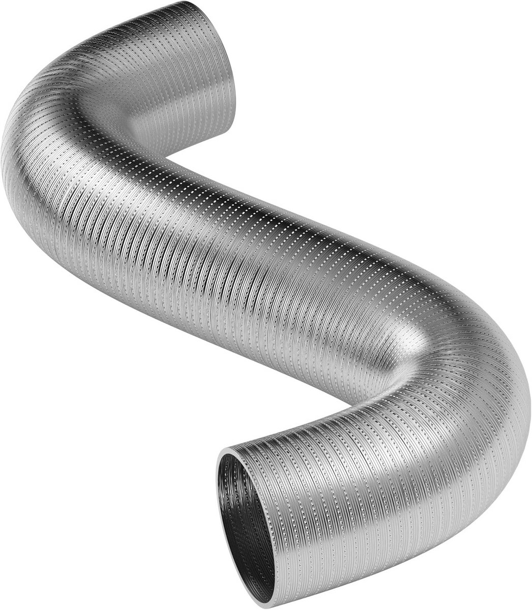 Flexibele Aluminium Ventilatieslang 125mm Diameter voor Afzuigkap en Ventilatie - 4 Meter