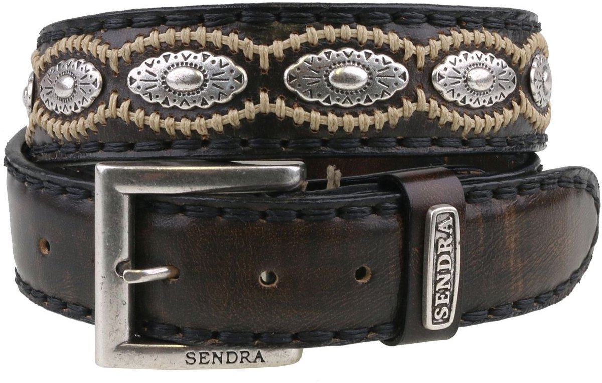 Sendra leren riem 7606 bruin-antiek