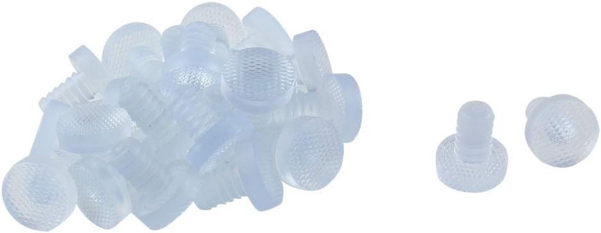 24x Transparante Stootdoppen Zacht PVC voor Glazen Tafel en Meubels - Anti-Slip & Krasvrij