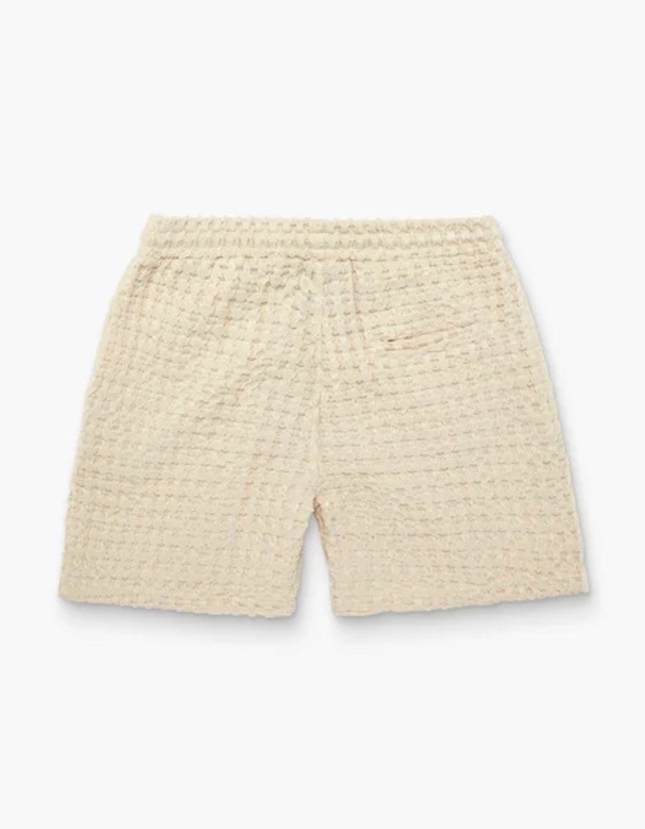 OAS - Broek Ecru Oas 5009 Shorts Ecru Porto Waffle Shorts